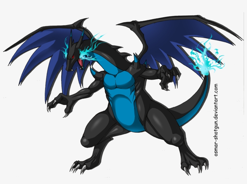 Statistics - Charizard Blue, transparent png #1322455