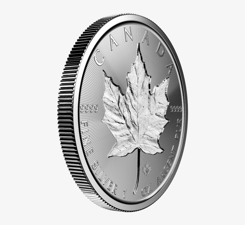 Double-incuse Canadian Maple Leaf Silver Coins - Incuse Silver Maple Leaf, transparent png #1322482