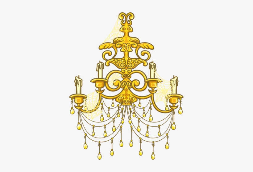 Gold Chandelier Sprite 003 - Gold Chandelier Clipart Png, transparent png #1323089