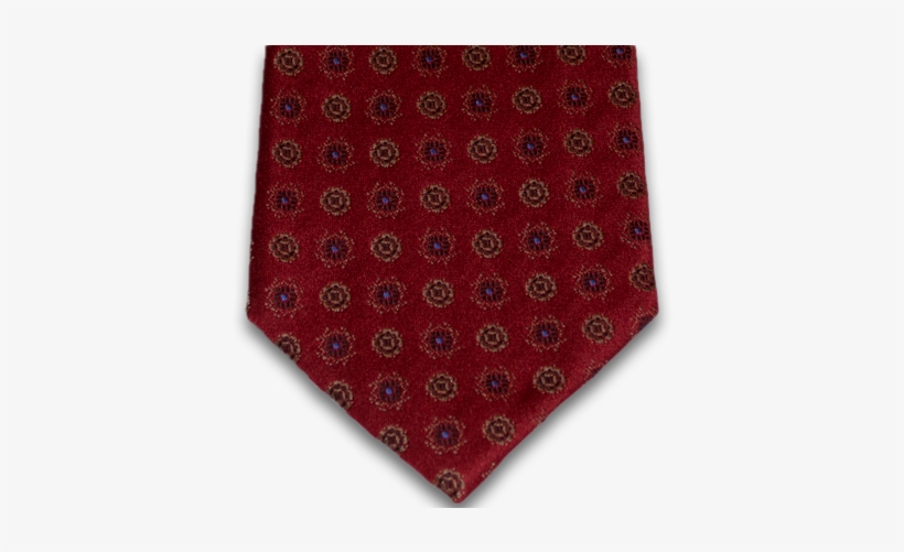 Red Satin Silk With Gold And Blue Floral Pattern - Satin, transparent png #1323091