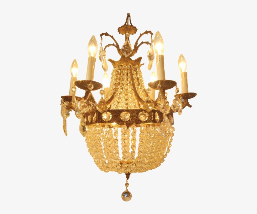 1930's Portuguese Bronze Chandelier - Chandelier, transparent png #1323611