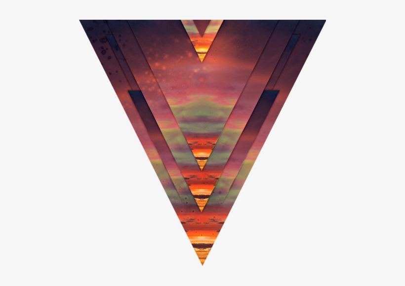 Triangle Landscape Sunset Colorful Triangle Design, - Imagens Psicodélicas Em Png, transparent png #1323687