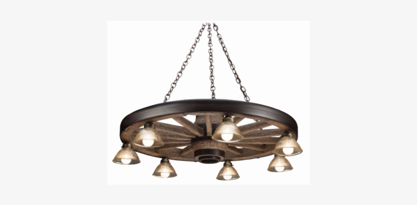 Large Wagon Wheel Chandelier With Downlights - Cast Horn Design Cast Horn Designs Large Wagon Wheel, transparent png #1323688
