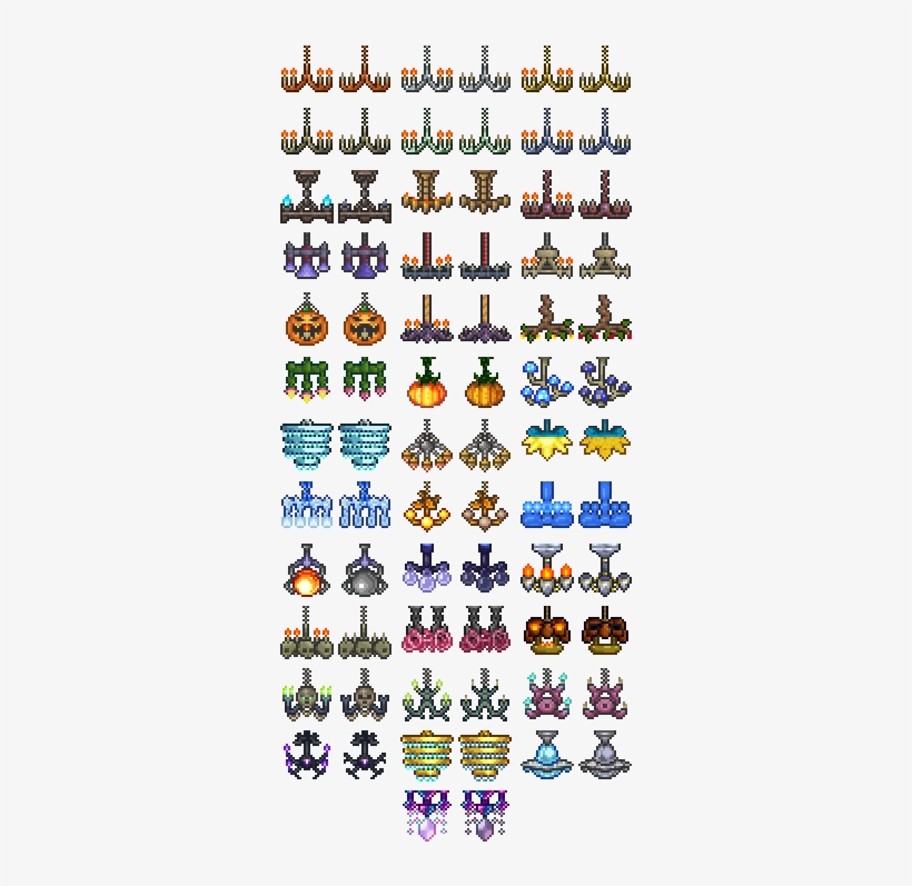 Chandelier - Terraria Chandelier, transparent png #1323966