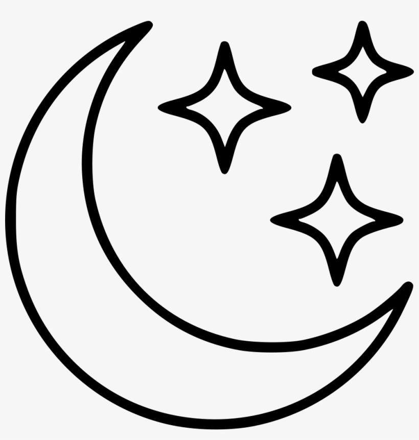 Moon Stars Comments - Moon Stars Icon White Png, transparent png #1324343