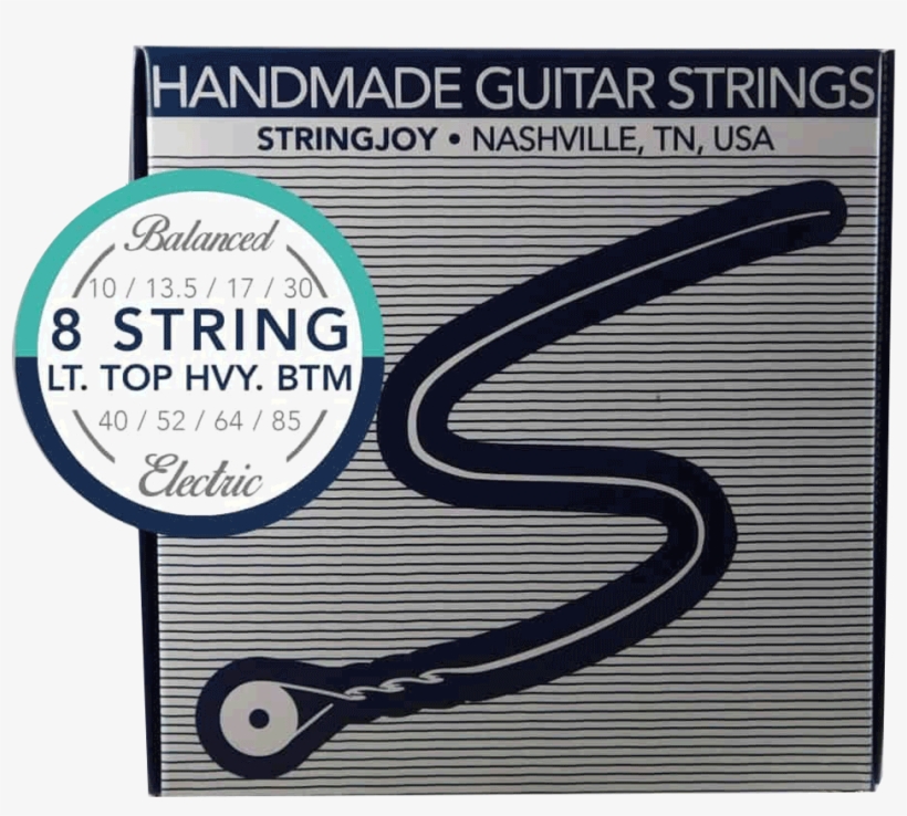 Stringjoy Nickel Alloy/hex 8-string Light Top Heavy - Stringjoy Stringjoy Balanced Light Gauge (10-48) Wound, transparent png #1324386