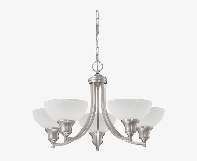 F5455-53 - Radionic Hi Tech Inspire 5-light Shaded Chandelier, transparent png #1324539
