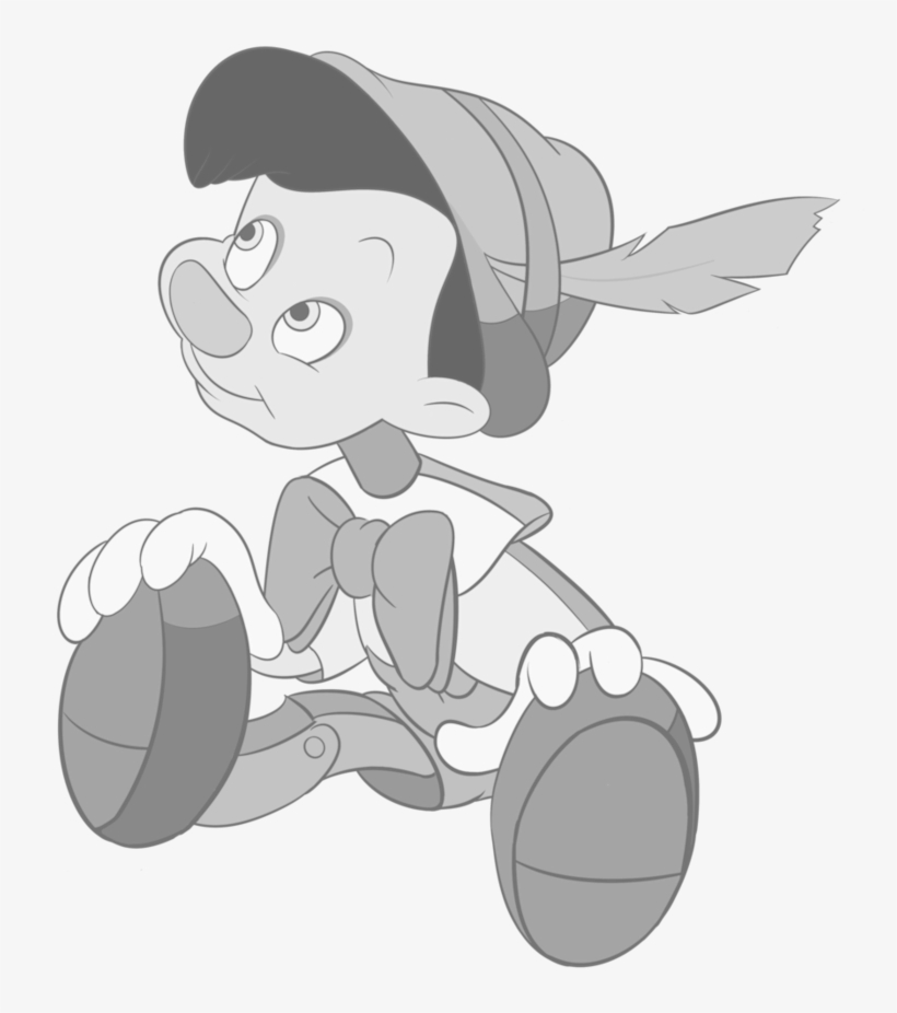 Pinocchio Black And White, transparent png #1324641