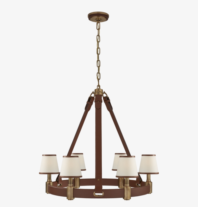 Riley Medium Ring Chandelier In Natural Brass An - Riley Chandelier, transparent png #1324933