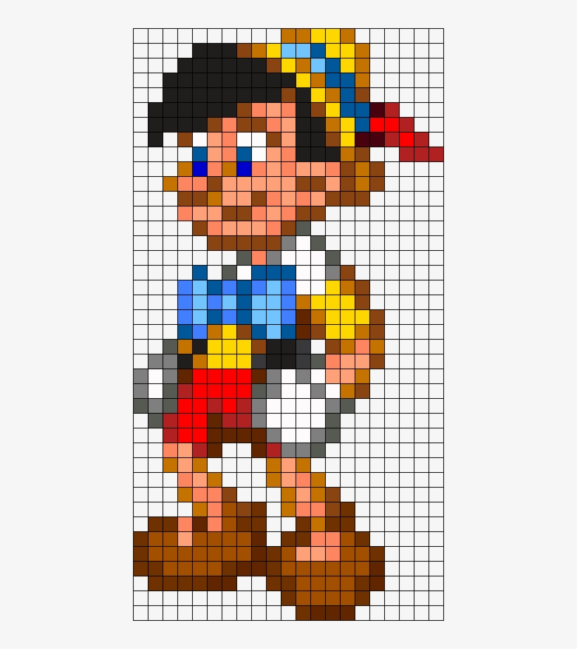 Pinocchio Perler Bead Pattern / Bead Sprite - Disney Perler Bead Patterns, transparent png #1325075