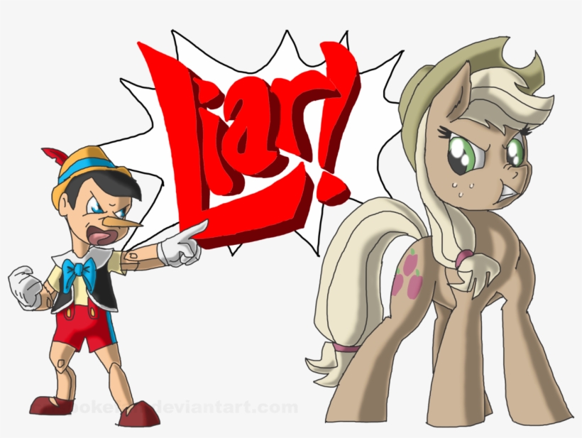 Ace Attorney, Applejack, Artist - Mlp Pinocchio, transparent png #1325213