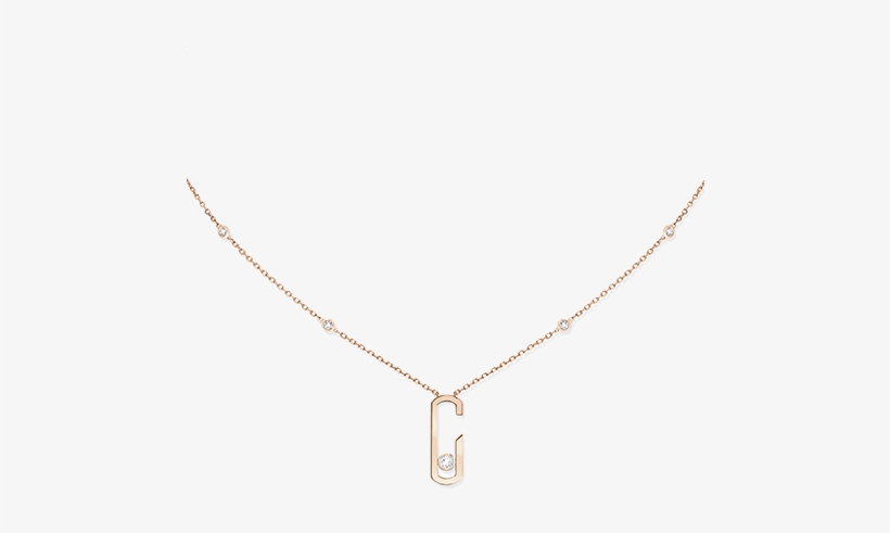 Move Addiction Necklace In Pink Gold Messika By Gigi - Collier Move, transparent png #1325396