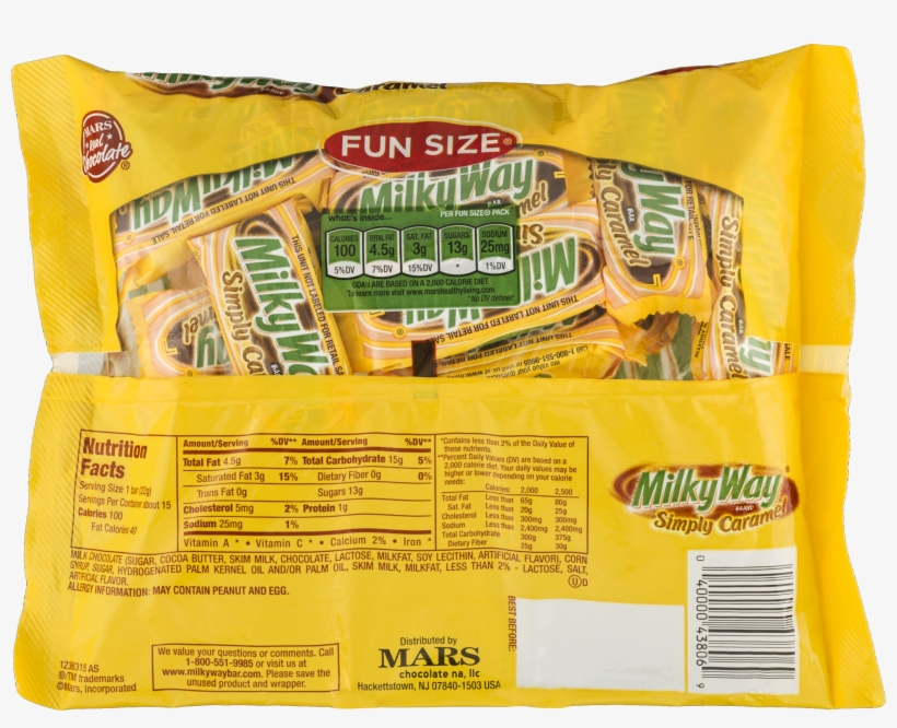 Milky Way Simply Caramel Milk Chocolate Fun Size Bars - M & M's Mandm's Peanut Chocolate Candy, 42 Ounce, transparent png #1325621