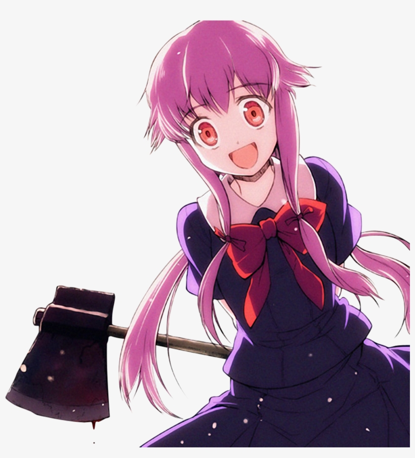 Yuno Gasai Axe - Yuno Gasai With Axe, transparent png #1326528