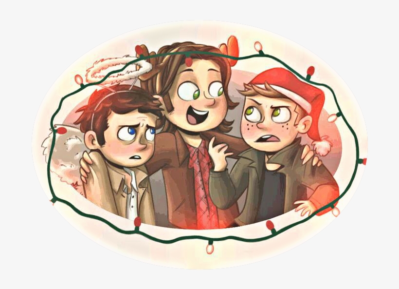 Supernatural Christmas Winchester Sam Dean Castiel - Supernatural, transparent png #1327145