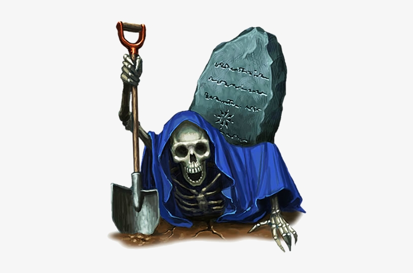 Grave Digger - Transparent Skull Gothic Png, transparent png #1327616