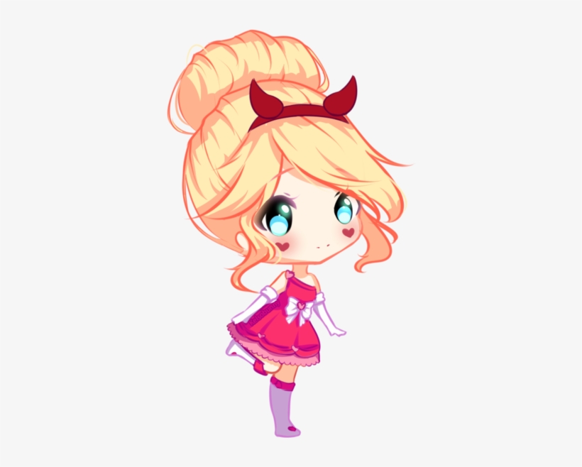 Star Butterfly Blood Moon Ball Redraw By Kelsobunny - Star Butterfly Anime Chibi, transparent png #1327639
