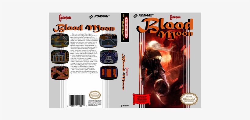 Castlevania Blood Moon Nes Box, transparent png #1328258