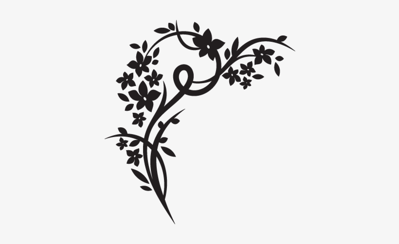 Elegant Floral Wall Decal - Wall Art Stickers Png, transparent png #1328520