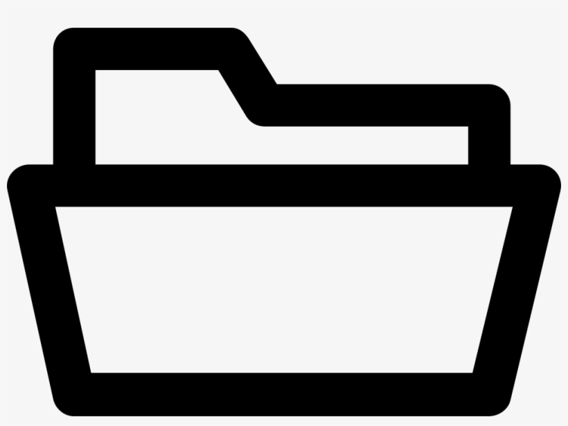 Open Folder Icon - White Folder Icon Svg, transparent png #1328918