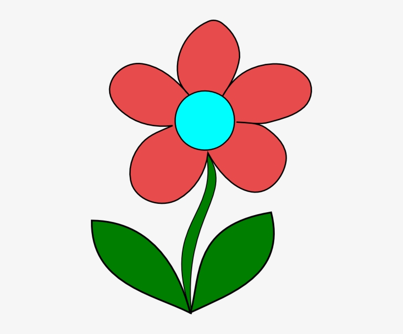 Blue Flower Clipart Big Flower - Cartoon Picture Of Big Flower, transparent png #1329370