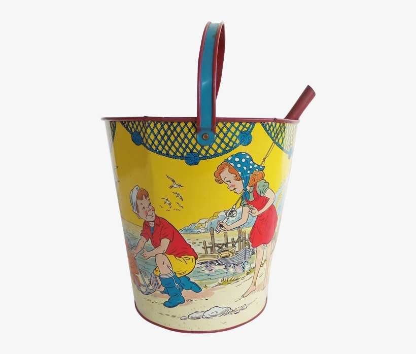 Vintage Ohio Art Beach Sand Pail - Cartoon, transparent png #1329796