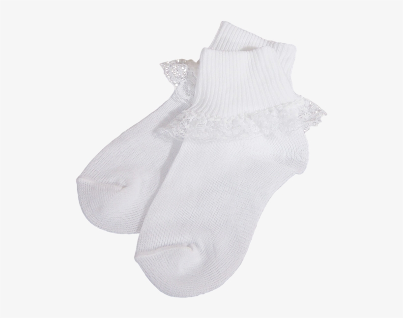 White Lace Baby Girls Dress Socks 100% Fine Gauge Nylon - Baptism, transparent png #1329863