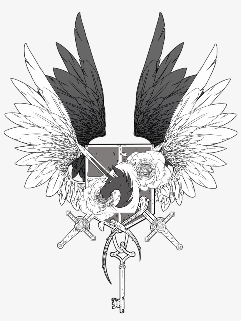 Tumblr Myw7ipid4k1t1bj3oo1 1280 Attack On Titan Symbol, - Attack On Titan Tattoo Designs, transparent png #1329867