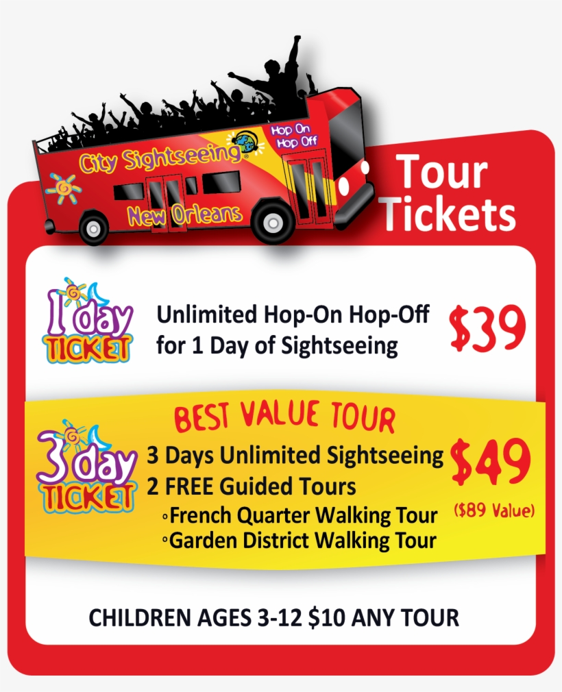 Ticket Types Bus Header V2 - New Orleans, transparent png #1330017