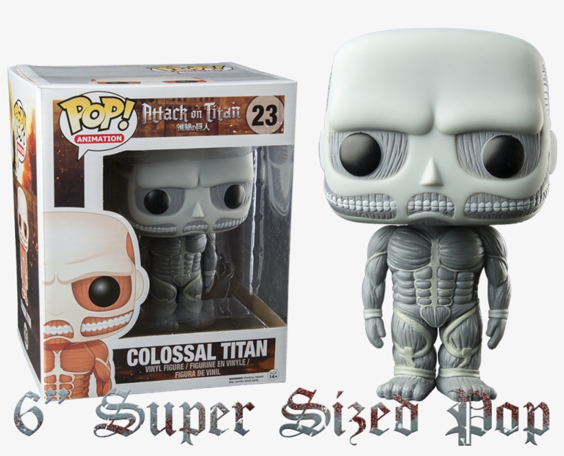 Attack On Titan Black & White Colossal Titan Super - Colossal Titan Pop, transparent png #1330365