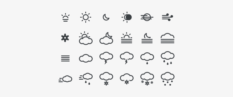 These Icons Can Be Customised According To Your Needs - Flat Weather Icons Png, transparent png #1330420