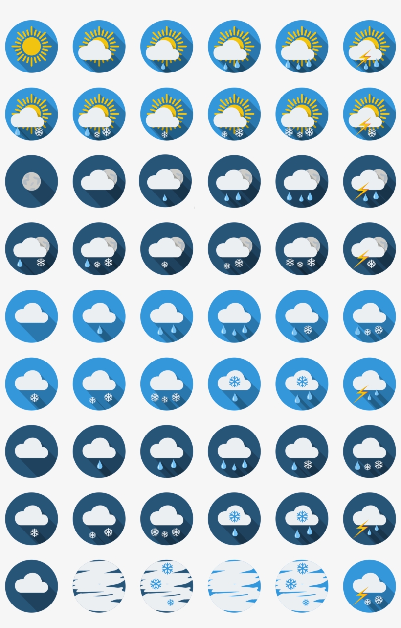 This Free Icons Png Design Of Weather Round Icons, transparent png #1330480