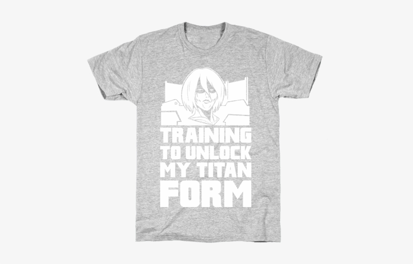 Training To Unlock My Titan Form Female Titan Mens - Female Titan T Shirt, transparent png #1330608