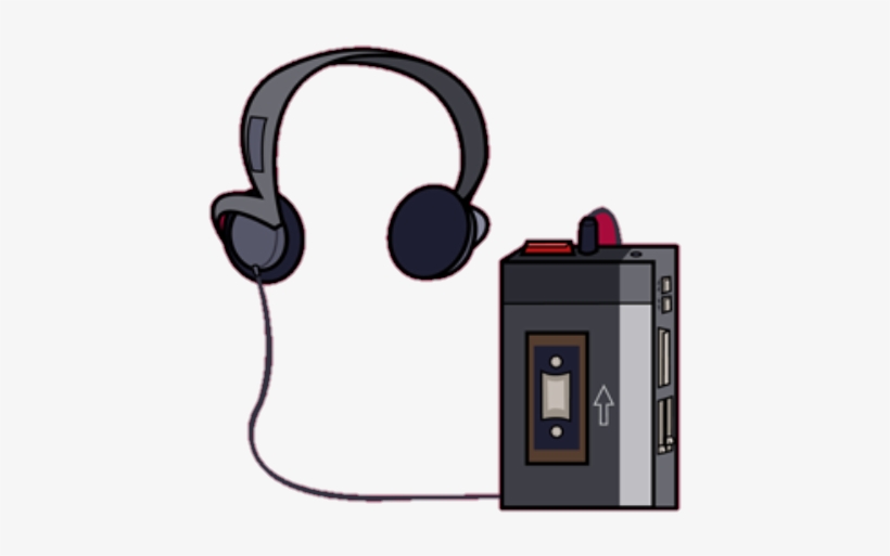 Headphone And Music Player - Headphones Cartoon Png, transparent png #1331052