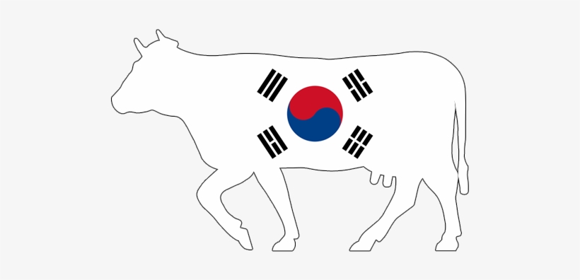South Korea Cow Icon - South Korea Flag, transparent png #1331206