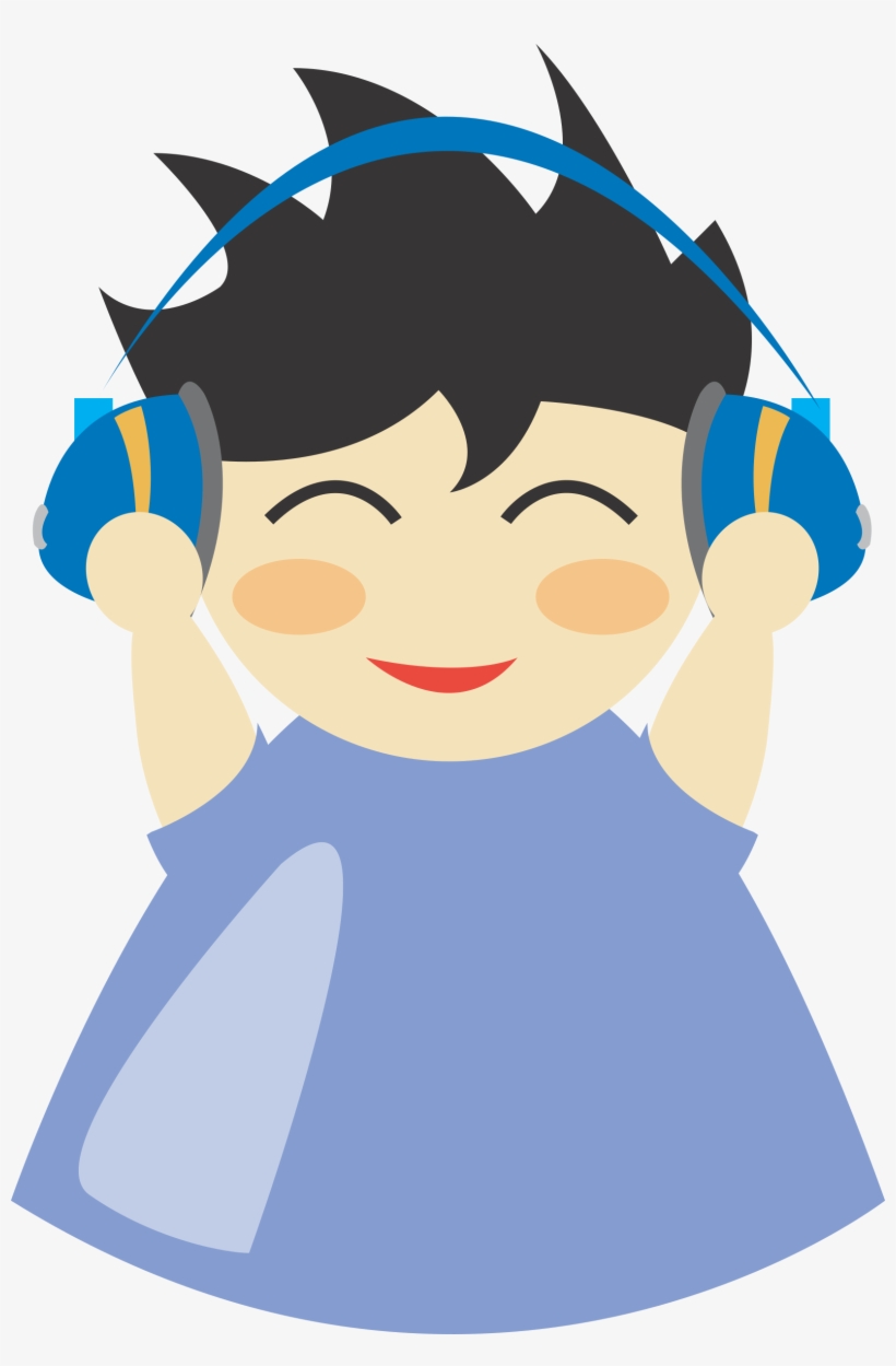 28 Collection Of Listen To Music Clipart Png - Boy With Headphones Clip Art, transparent png #1331235