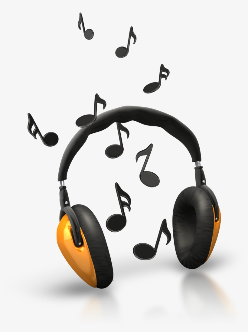 Ipod Clipart Headphone Music Note - Headphones Music Notes, transparent png #1331399