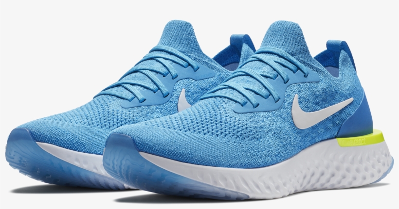 Men's Epic React Flyknit Running Shoe - Nike Epic React Blue, transparent png #1331451