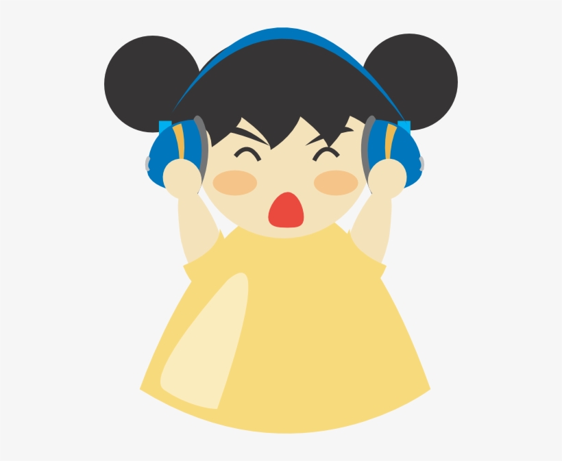 Girl With Headphones Svg Clip Arts 516 X 593 Px, transparent png #1331497