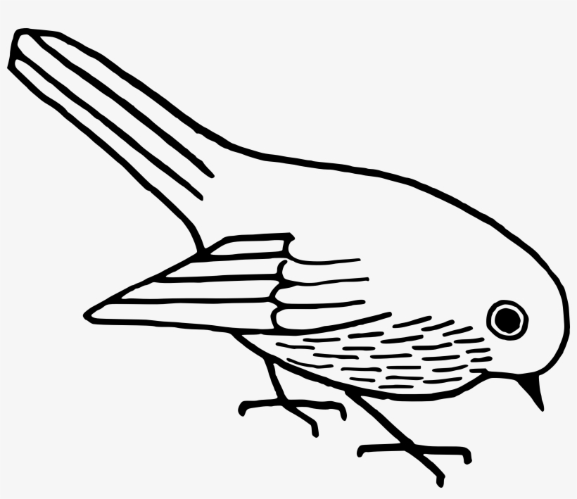 Bird Clipart Black And White Png - Clip Art Of Bird, transparent png #1332480