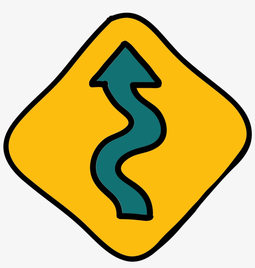 Svg Royalty Free Download Wavy Free Download Png And - Winding Road Sign Png, transparent png #1332589