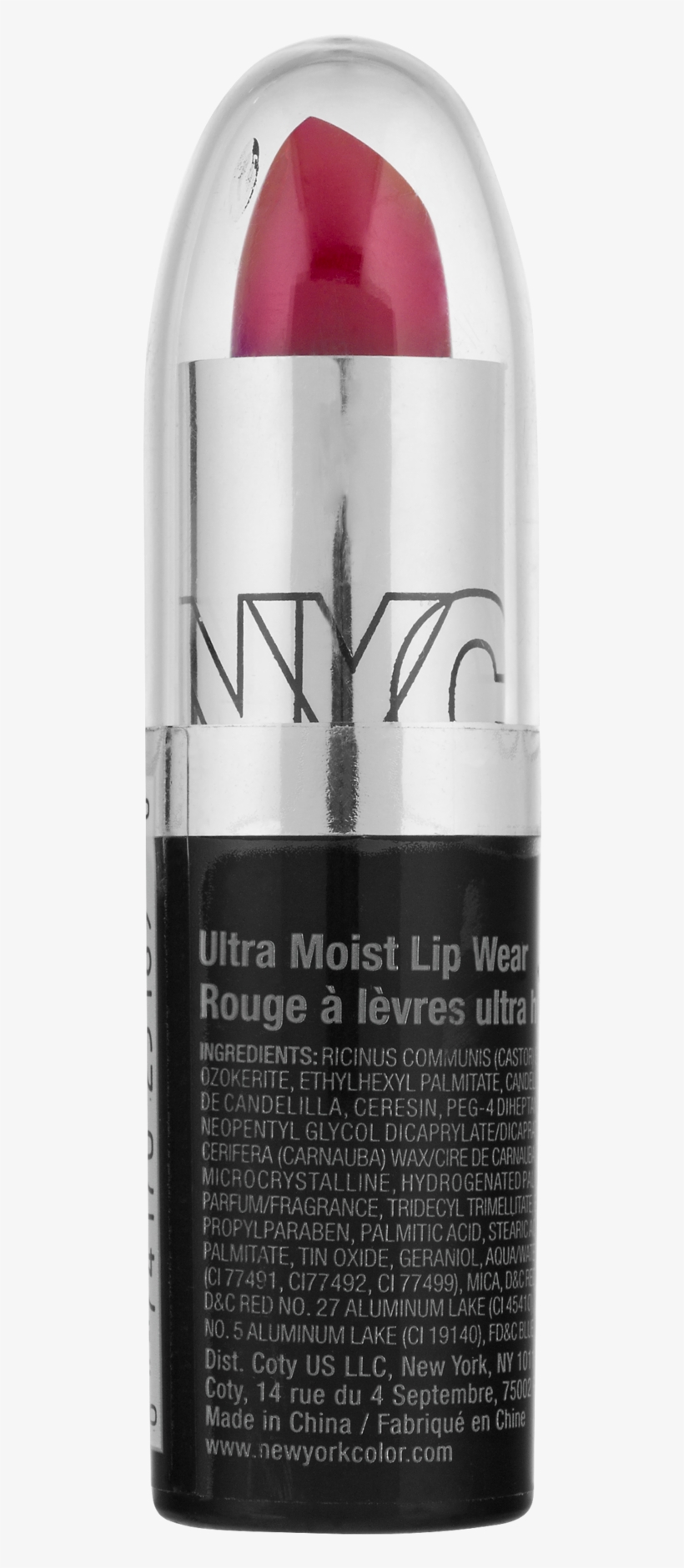Nyc New York Color Ultra Moist Lipwear Lipstick, 319b - Mascara, transparent png #1332890