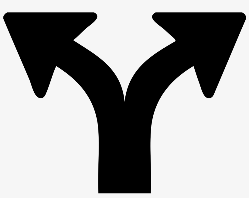 File - Ab-vzw - Svg - Fork In Road Icon, transparent png #1332922