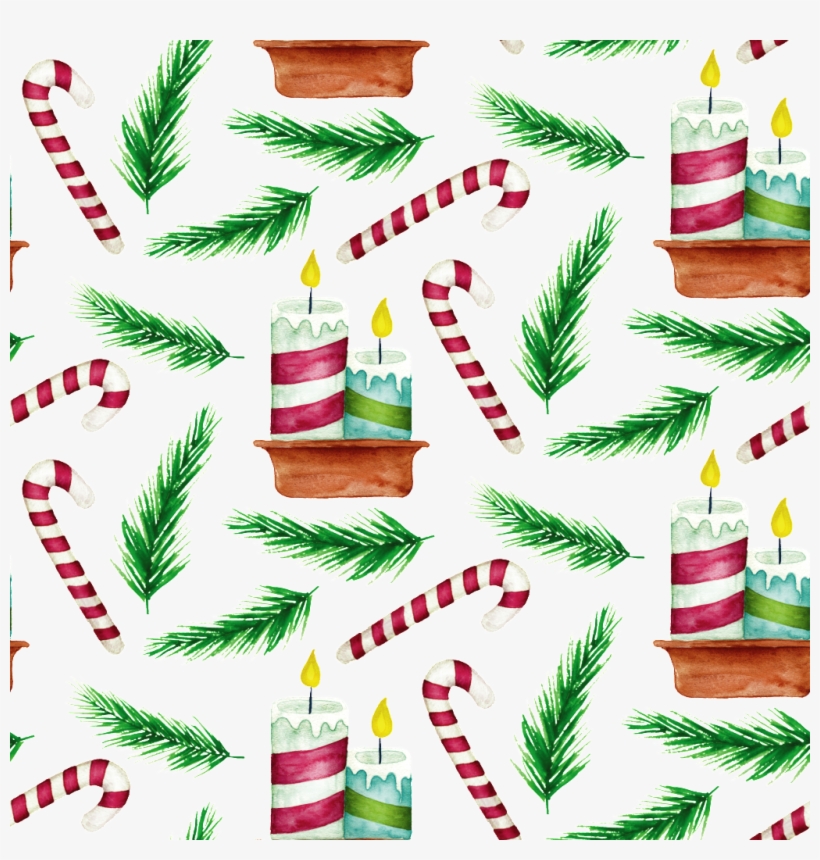 Hand Painted Christmas Candle Background Illustration - Portable Network Graphics, transparent png #1333187