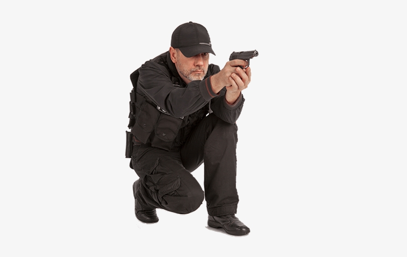 Download - Police With Gun Transparent, transparent png #1333689