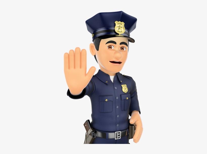 Policeman Stock Png - 3d Policeman Stop, transparent png #1333753