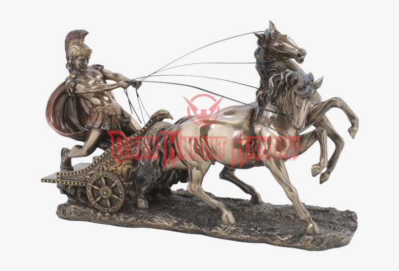 Bronze Roman Chariot Statue, transparent png #1333921