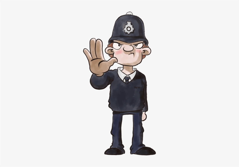 Banner Royalty Free Policeman Drawing English - Police Officer Uk Cartoon, transparent png #1334141