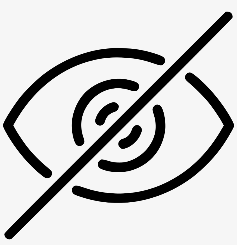 Eye Visibility Hide Invisible Comments - White Mic Mute Png, transparent png #1334166