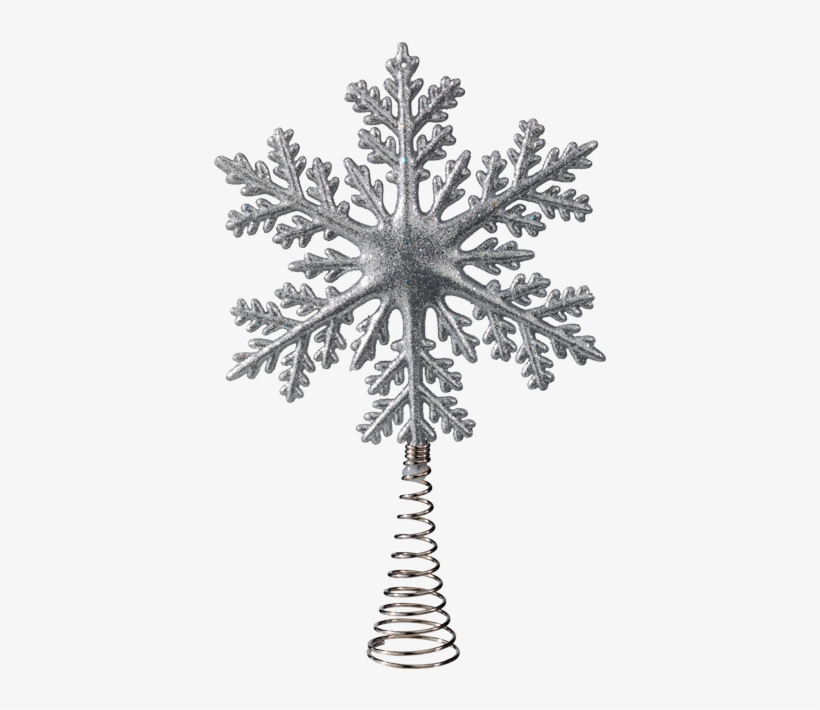 Tree Topper Snowflake With Glitter, Silver - Baby It's Cold Outside Card, transparent png #1335018